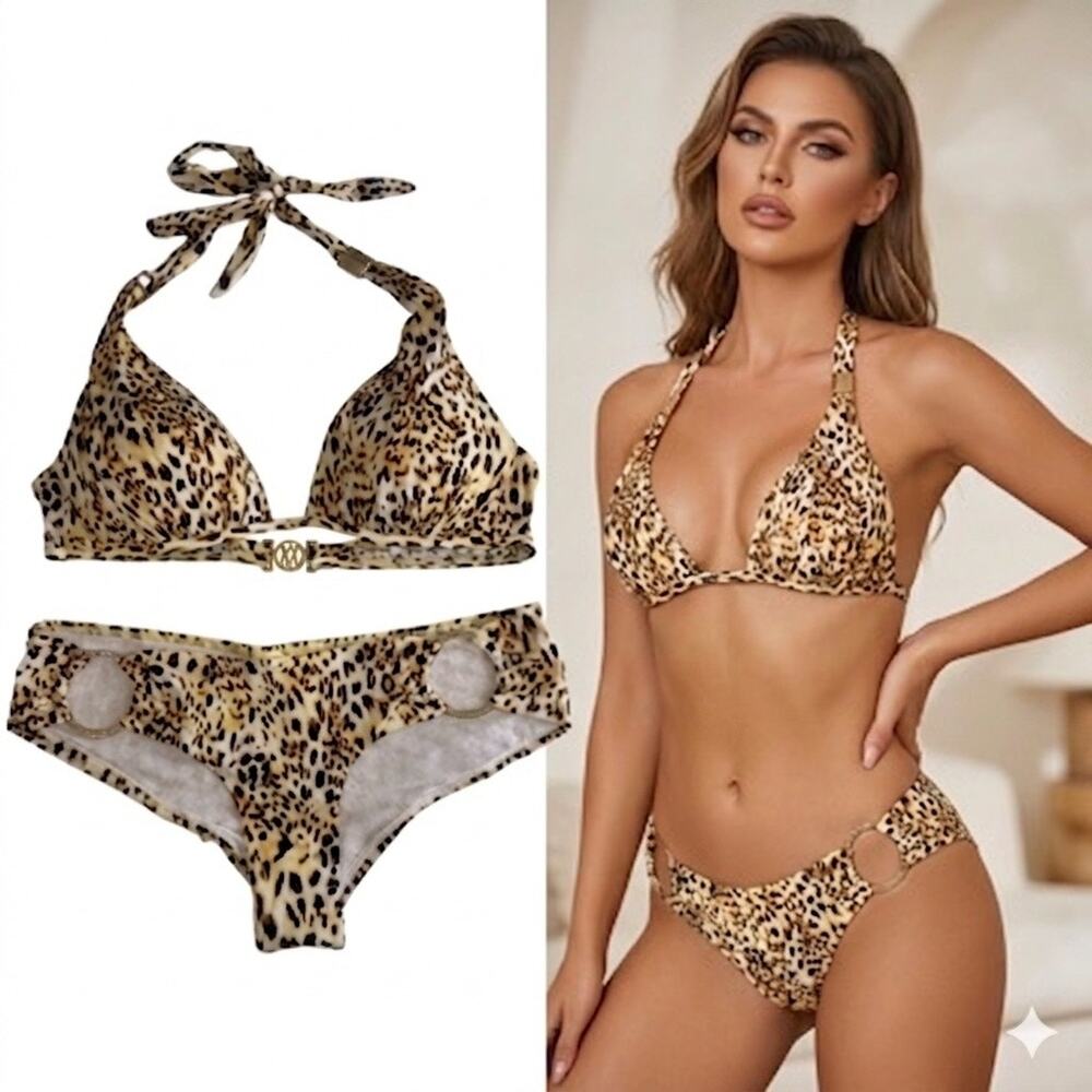 Victoria's Secret  Leopard Bikini Set | Top Medium | Bottom Small Ring Hardware